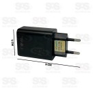 Carregador 2 USB 3.1A Com Cabo Iphone Inova CAR-12722A
