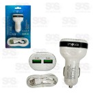 Carregador 2 USB 3.4A Com Cabo Micro USB V8 Inova G35-S