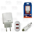 Carregador 2 USB 3.1A Com Cabo Micro USB V8 Inova CAR-3176S