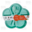 Kit Papinha Baby Florzinha 3 Peças Caerus CRS-2276