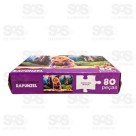Quebra-Cabeça Turma de Rapunzel 80 Peças Mini Toys 6389