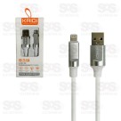 Cabo Turbo 3.4A USB Para Type C 1 Metro Kaidi KD-2519C