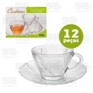 Conjunto Xícaras e Pires Casablanca 12 Peças TS6-707