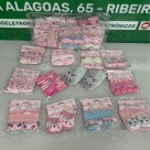 Kit 12 Pares Meia Bebê Com Sininho e Pompom Sortidas