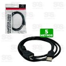 Cabo Extensor USB Macho Para USB Fêmea 5 Metros 3209