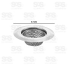 Ralo De Aço Inox Para Pia 5,7cm Top Útil TOP1087