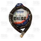Cadeado Para Bicicleta 22mmx100cm Com 2 Chaves YA-2711