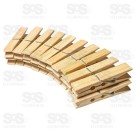 Pacote 20 Prendedores De Bambu Top Útil TOP2063