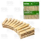 Pacote 20 Prendedores De Bambu Top Útil TOP2063