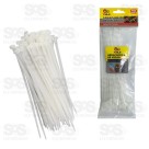 Abraçadeira De Nylon 3,6X200mm Branca 100 Unidades FBG 3053