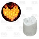 Mini Vela Decorativa Chama Branco Frio Unitária TOP1861
