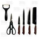Kit Facas De Cozinha 6 Peças Bazik MD-12276