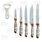 Kit Facas De Cozinha 6 Peças Bazik Prime WU-343