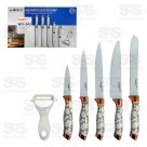Kit Facas De Cozinha 6 Peças Bazik Prime WU-343