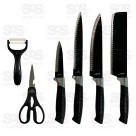 Kit Facas De Cozinha 6 Peças Bazik Prime WU-345
