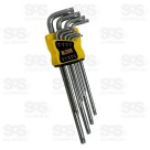 Kit Chave Allen 1,5 a 10mm Com 9 Peças B-Tek BT-523