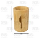 Porta Talheres Bambu 13x9cm Top Útil TOP1415