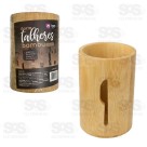 Porta Talheres Bambu 13x9cm Top Útil TOP1415