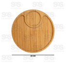 Tábua Para Petiscos 2 Divisórias MDF Top Útil TOP2103