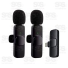 Microfone De Lapela Duplo Sem Fio Lightning Eletromex EL-1822