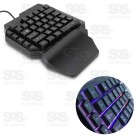 Teclado Semi Mecânico De Uma Mão Com Apoio Gamer RGB EL2109