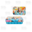 MIni Lata Estampada Retangular 9,5x6cm em Metal Livon 6311 6313