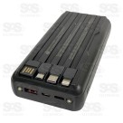 Carga Extra 20.000mAh 4 Interfaces Eletromex EL-2926