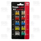 Kit Fusível 12 Peças Com Chave Teste e Garra TroyaTools TRY-0033