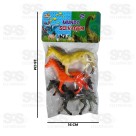 Cavalos De Plástico Com 3 Peças Toy King TK-AB5452