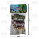 Animais Selvagens De Plástico Com 3 Peças Toy King TK-AB5454