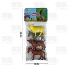 Animais Fazenda De Plástico Com 4 Peças Toy King TK-AB5444