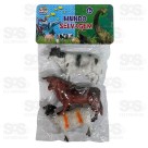 Animais Fazenda De Plástico Com 3 Peças Toy King TK-AB5451