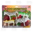Animais Zoo Divertido Com 10 Peças Toy King TK-AB5668