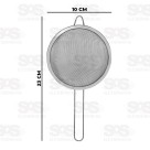 Peneira Média De Aço Inox 10CM Top Útil TOP0872