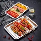 Bandeja Retangular Aço Inox 39x29CM 20126