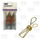 Conjunto 12 Prendedores de Metal Coloridos Top Útil TOP0928