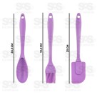 Kit 3 Peças Utensílios de Cozinha Silicone Top Útil TOP0964