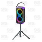 Caixa De Som Potente Com Microfone e Tripé Power Box 4