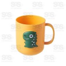 Caneca Infantil 340ml Dinossauro Fofo Cores Variadas TOP1481