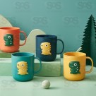Caneca Infantil 340ml Dinossauro Fofo Cores Variadas TOP1481