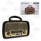 Rádio Retrô Portátil 5W Bluetooth Ministar MS-8128BR