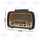 Rádio Retrô Portátil 5W Bluetooth Ministar MS-8128BR