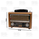 Rádio Retrô Portátil 5W Bluetooth Ministar MS-8135BR