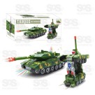 Tanque De Combate  Vira Robô Com Música E Luzes Toy King 1592